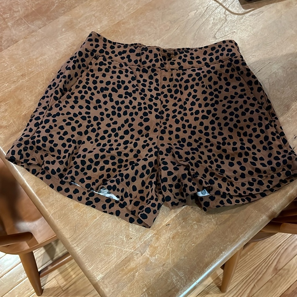 Animal Print High-Waisted Playa Shorts Women's Size extra small